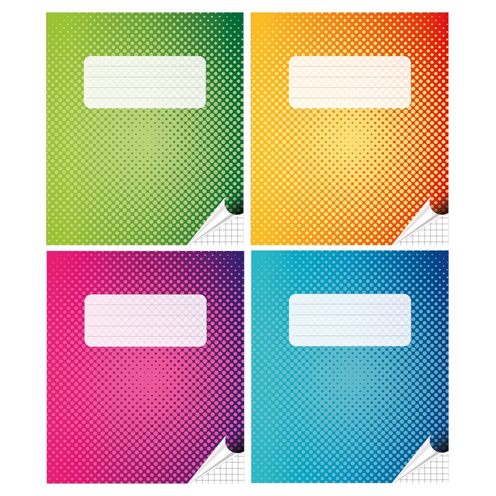 Sąsiuvinis A5 spalvotu viršeliu 12 lapų langeliais 30923