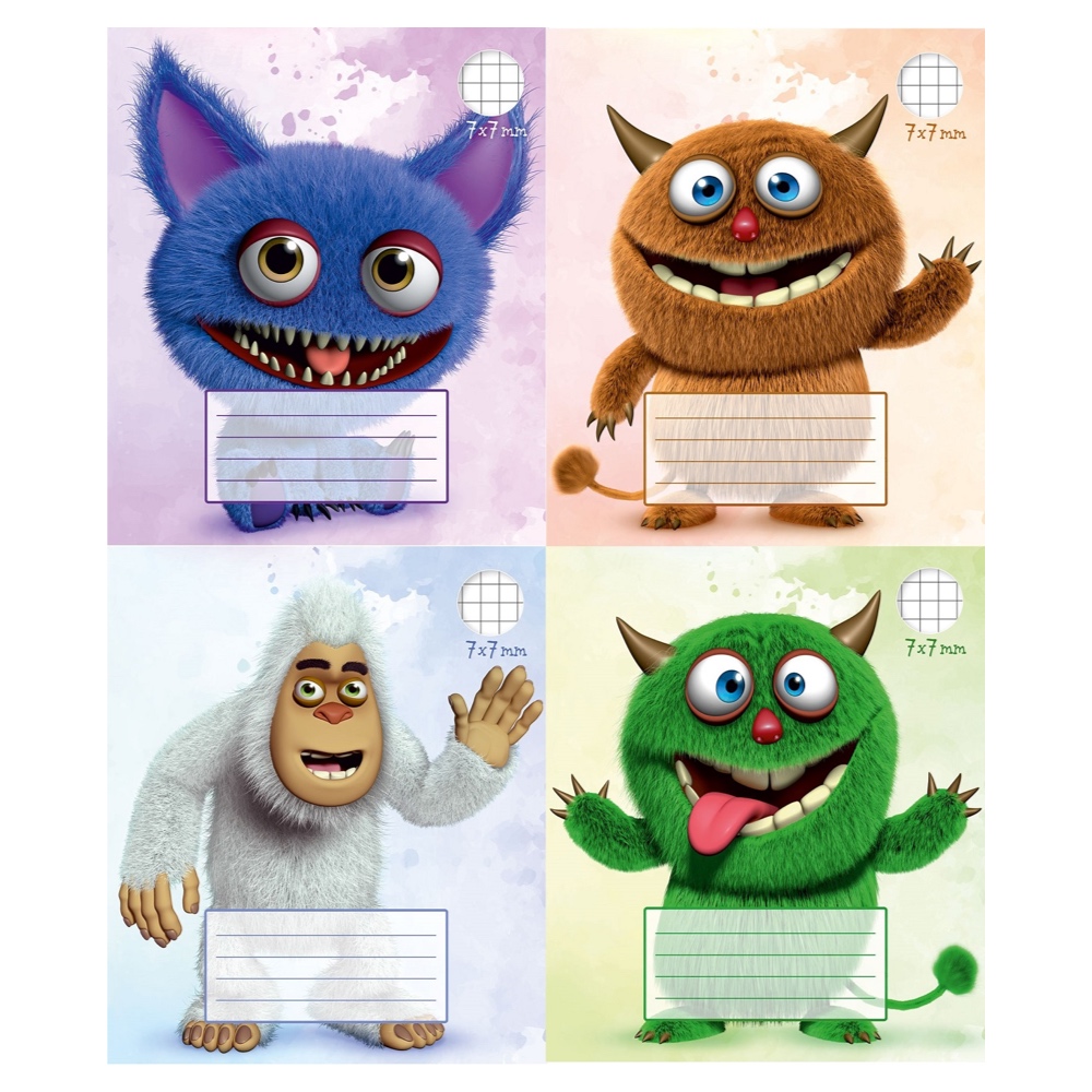 Sąsiuvinis A5 1 klasei 12 lapų langeliais 00131