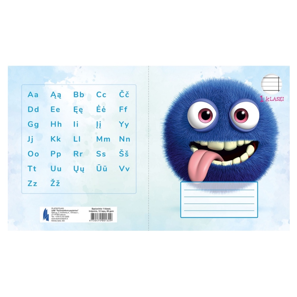 Sąsiuvinis A5 1 klasei 12 lapų linija 00132 - Image 2