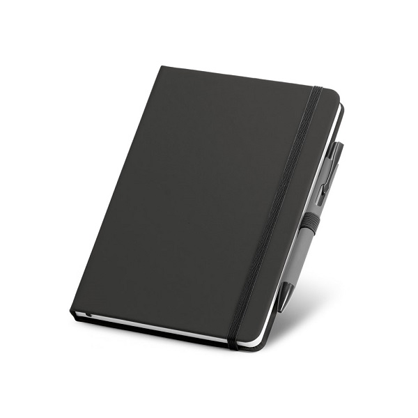 Užrašų knygutė A5 su tušinuku dėkle "Shaw" juoda HD 93795-103