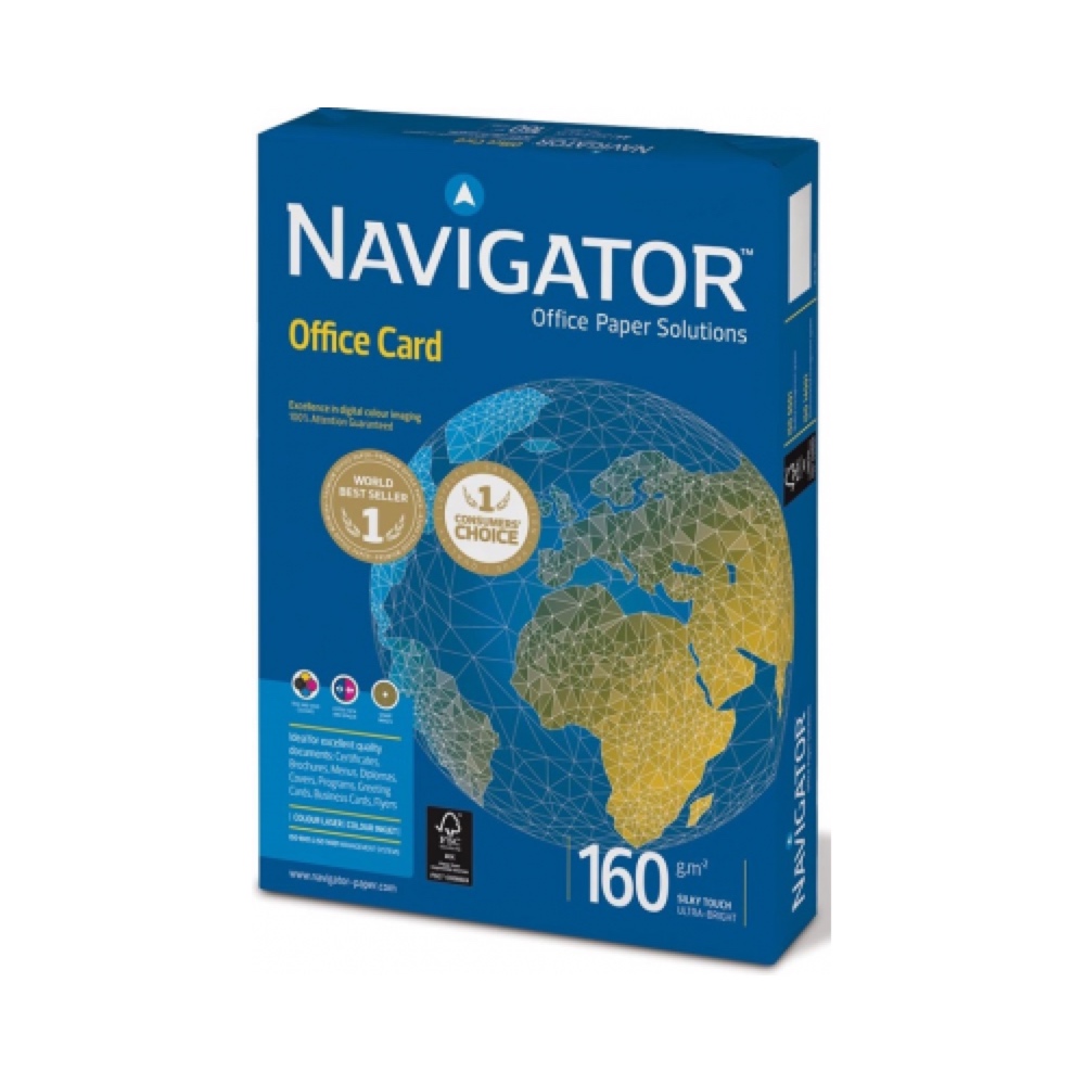 Biuro popierius Navigator Office Card 160g A4 250l.
