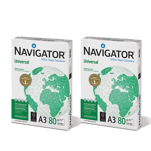 Universalus biuro popierius NAVIGATOR UNIVERSAL 80g A3 500l.