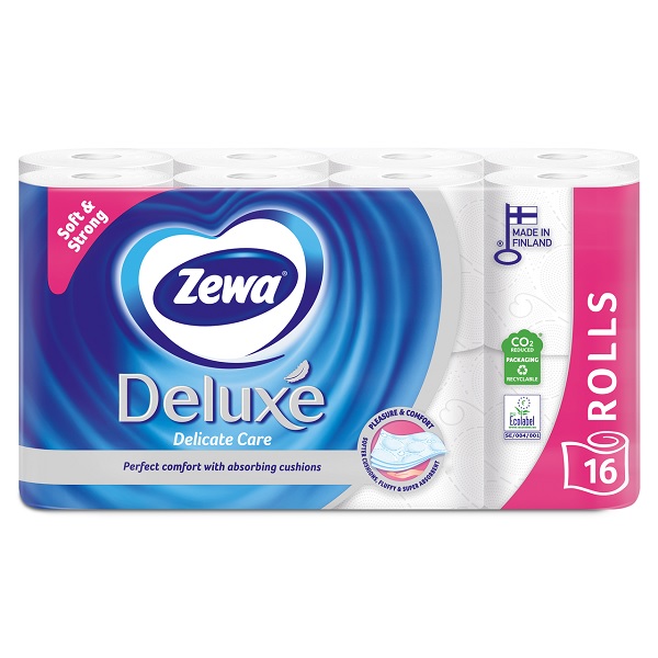 Tualetinis popierius 3 sluoksnių "Deluxe" 16 vnt. Zewa 31332