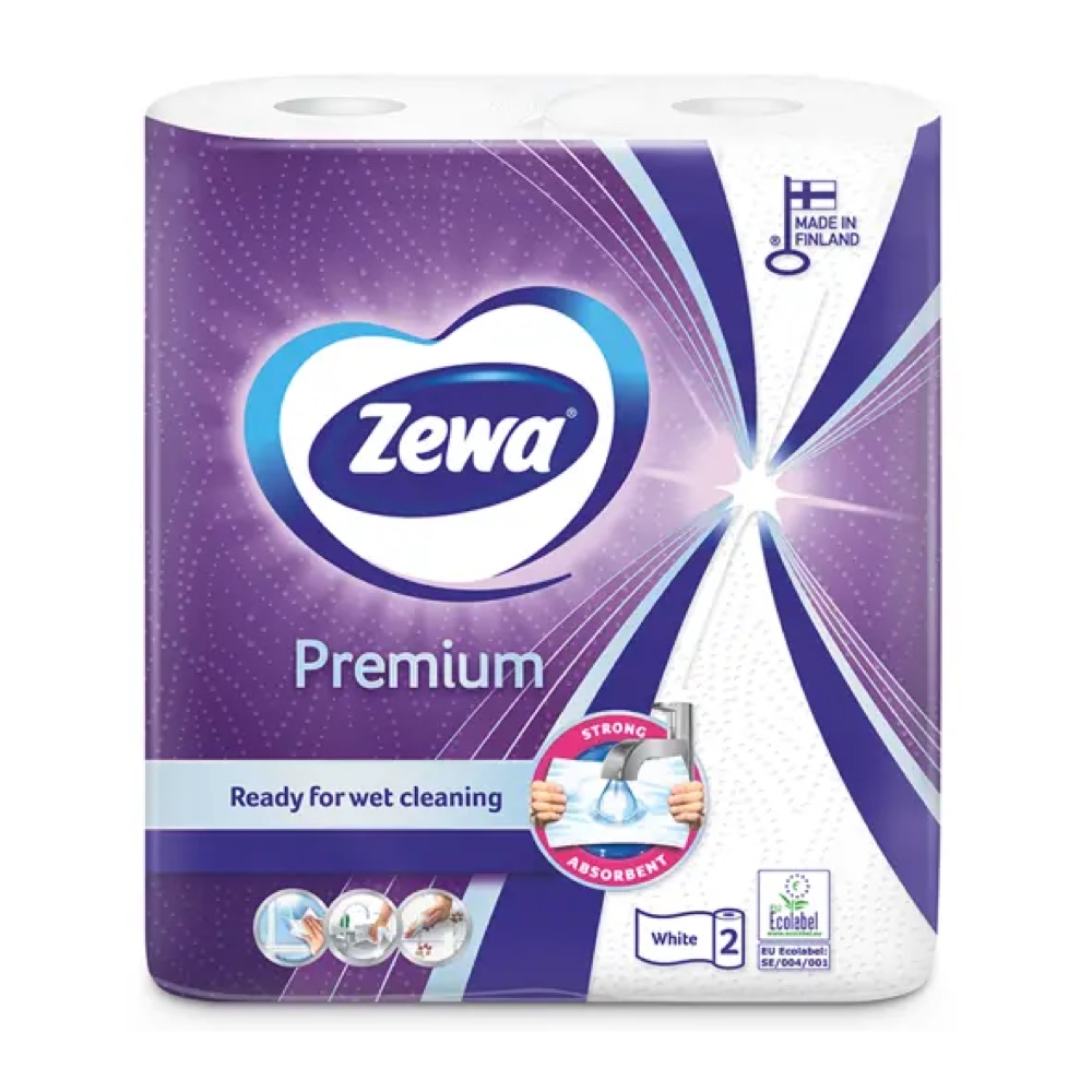 Popieriniai rankšluosčiai "Premium" 2 vnt. balti Zewa 02998