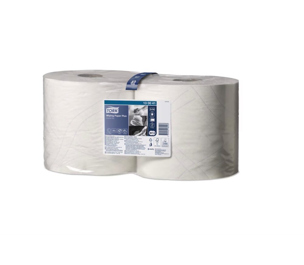 Ruloninis popierius pramonei „Wiping Paper Plus“ 255m baltas Tork 130041