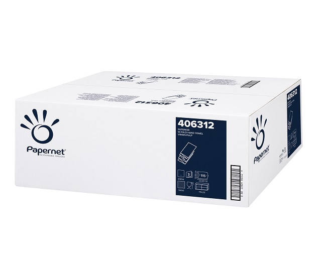 Popieriniai rankšluosčiai H2 W-Fold balti Papernet 406312