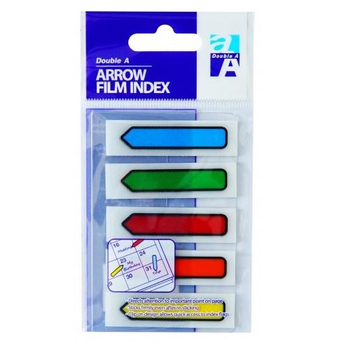 Lipnūs plastikiniai žymekliai - indeksai "Strėlytės" 12 x 45 mm 5 spalvų Double A 100619