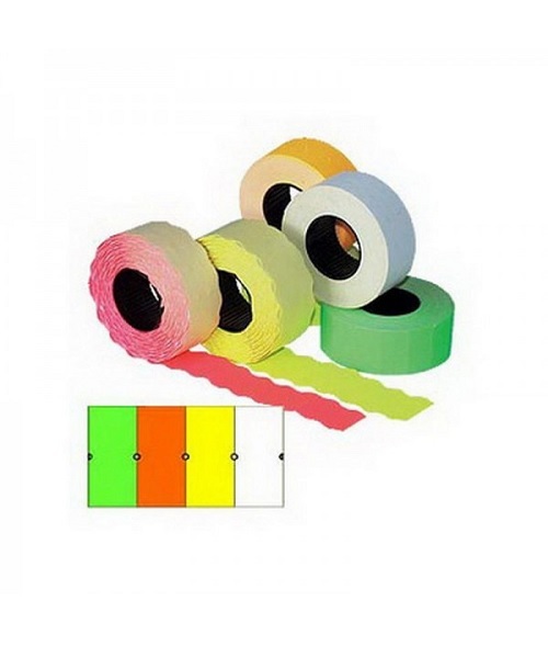 Lipnios kainų etiketės 21.5 x 12 mm spalvotos stačiakampės