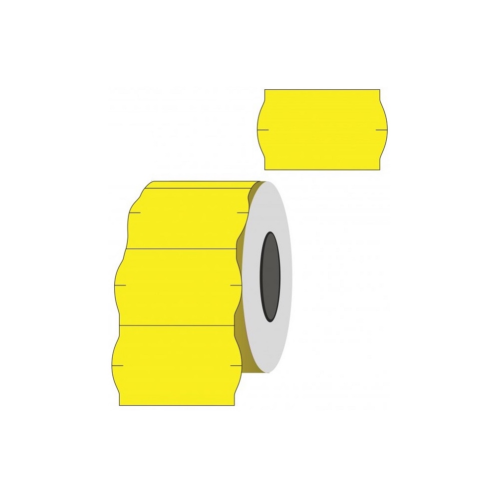Lipnios kainų etiketės 26 x 16 mm spalvotos banguotos - Image 4