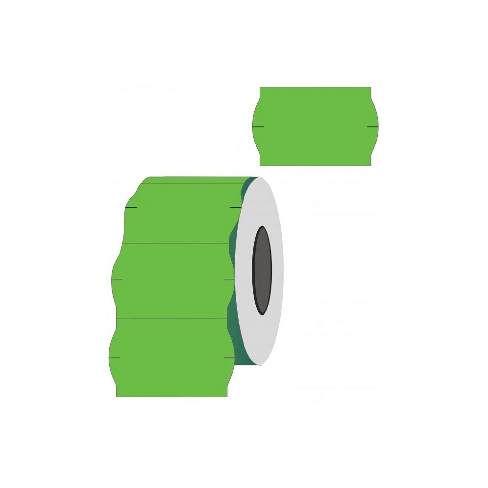 Lipnios kainų etiketės 26 x 16 mm spalvotos banguotos - Image 5