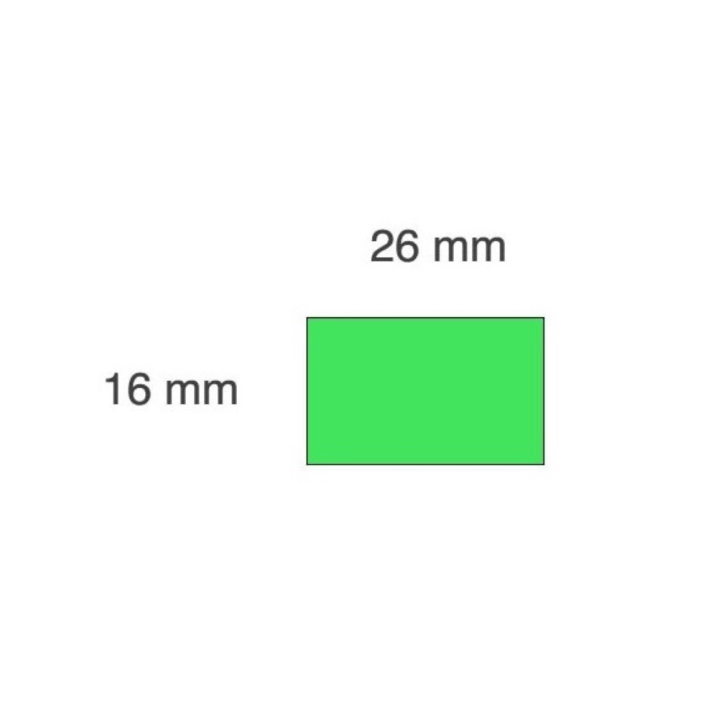 Lipnios kainų etiketės 26 x 16 mm spalvotos stačiakampės - Image 5