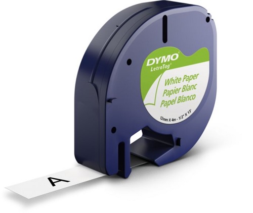 Lipni popierinė juostelė LetraTag 12mm x 4m balta Dymo S0721500