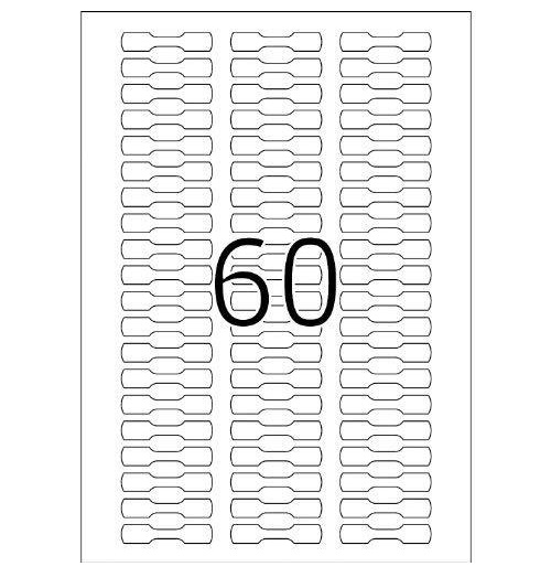 Lipnios etiketės juvelyriniams dirbiniams A4/49 x 10 mm 1 lapas baltos Herma 5116