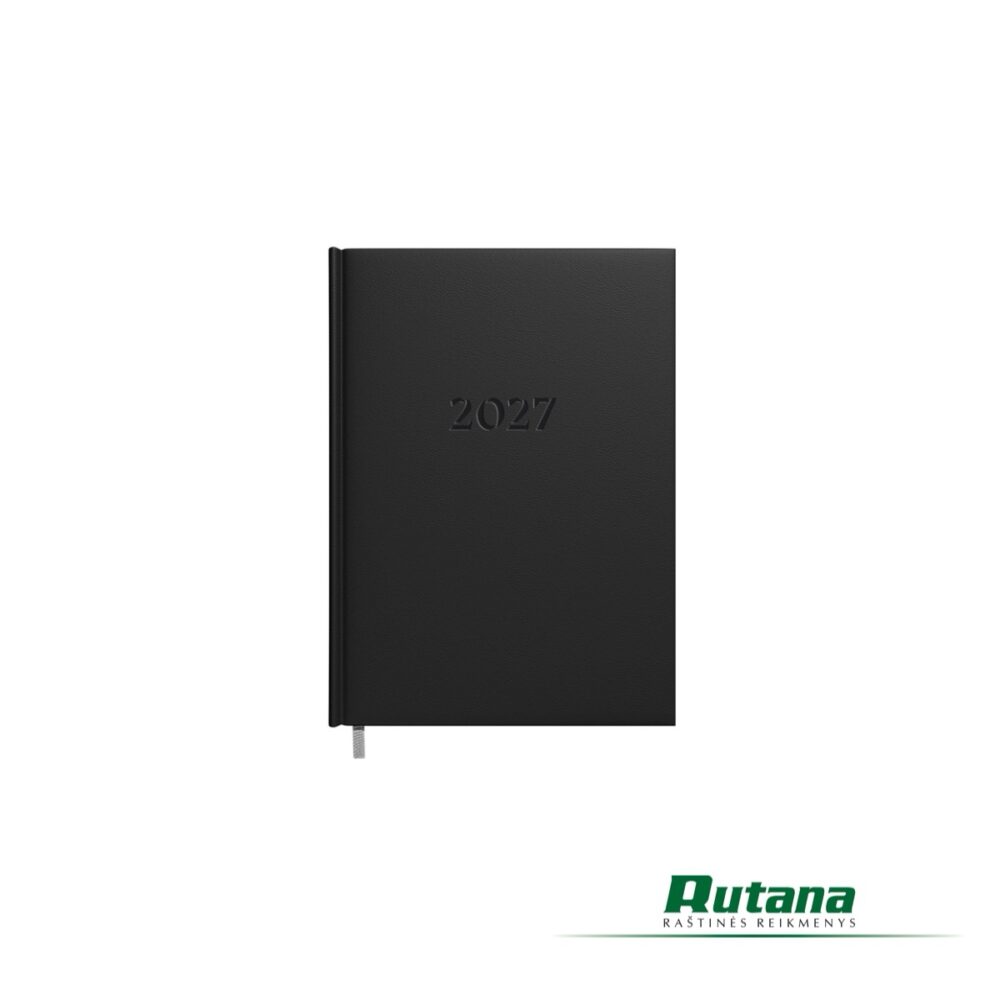Darbo knyga A5 2027m. juoda Timer