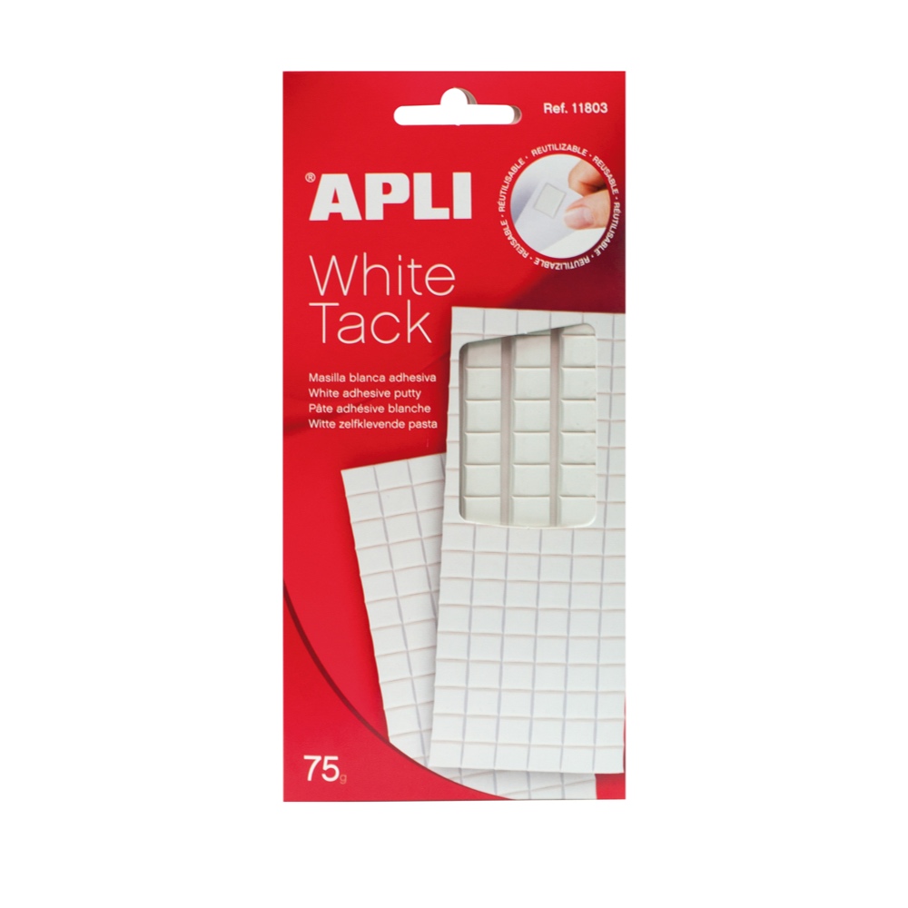 Plastilininiai klijai 75g balti Apli 11803