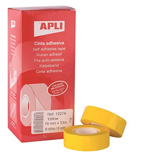 Lipni juostelė 19 mm x 33 m geltona Apli 12274