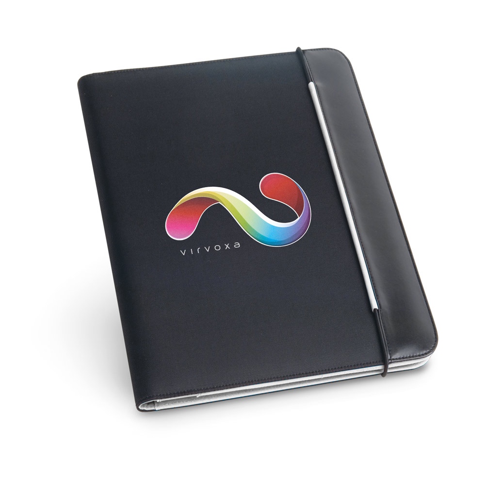 Aplankas A4 su gumele ir bloknotu "Fitzgerald" juodas/pilkas HD 92040-123 - Image 3