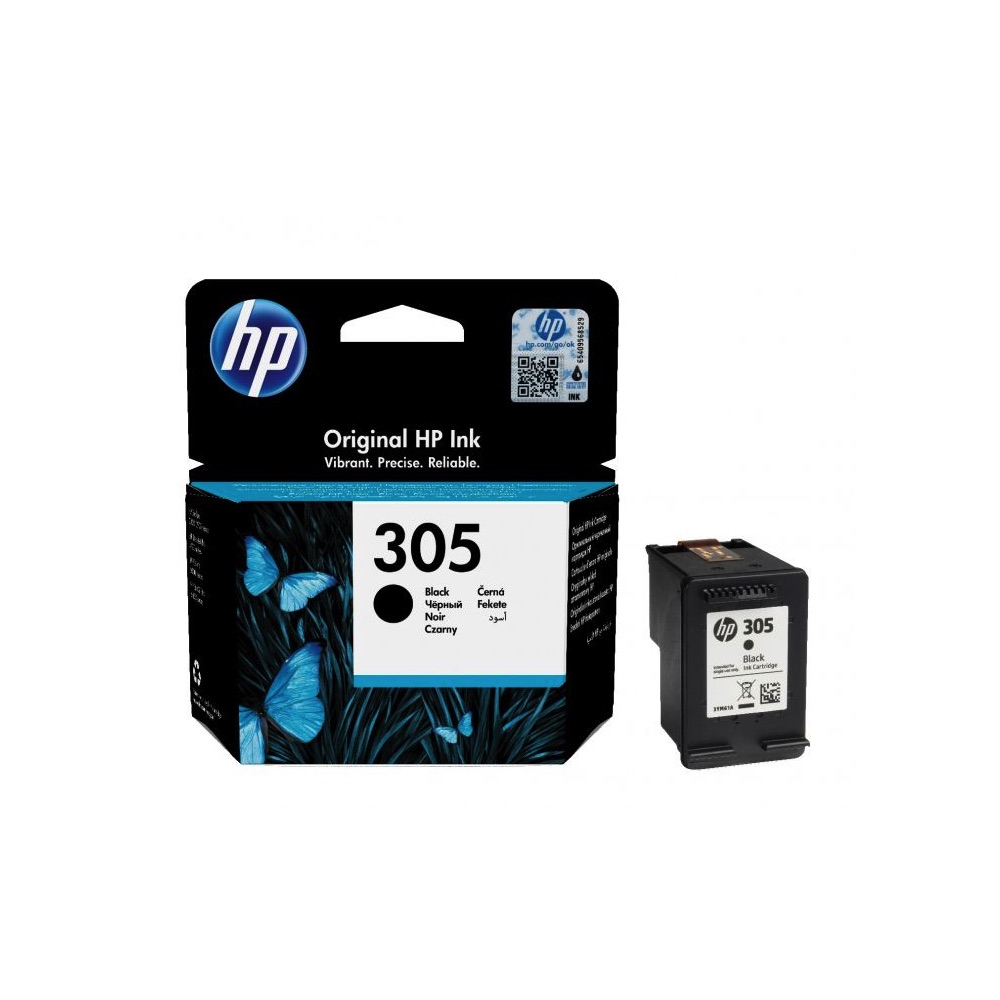 Kasetė rašaliniam spausdintuvui Nr.305 (3YM61AE) juoda Hewlett-Packard