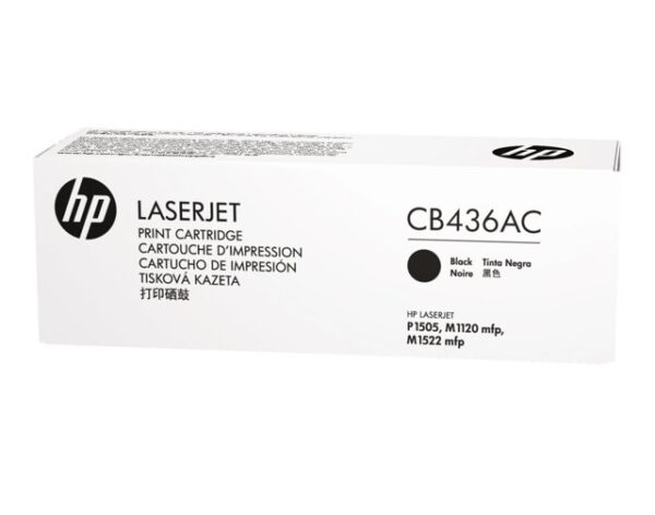 Kasetės lazeriniam spausdintuvui HP CB436A juoda pildymas