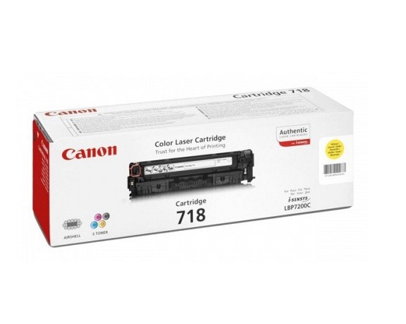 Kasetė lazeriniam spausdintuvui 718Y geltona Canon