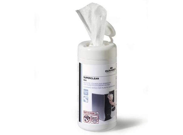 Drėgnos servetėlės biuro technikai Superclean 100 vnt. Durable 570802