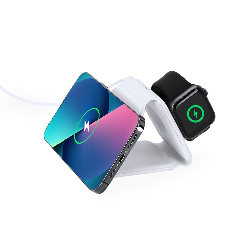 Belaidis stalinis įkrovėjas 3 in 1 "Tardim" baltas MKTO 21355 - Image 4