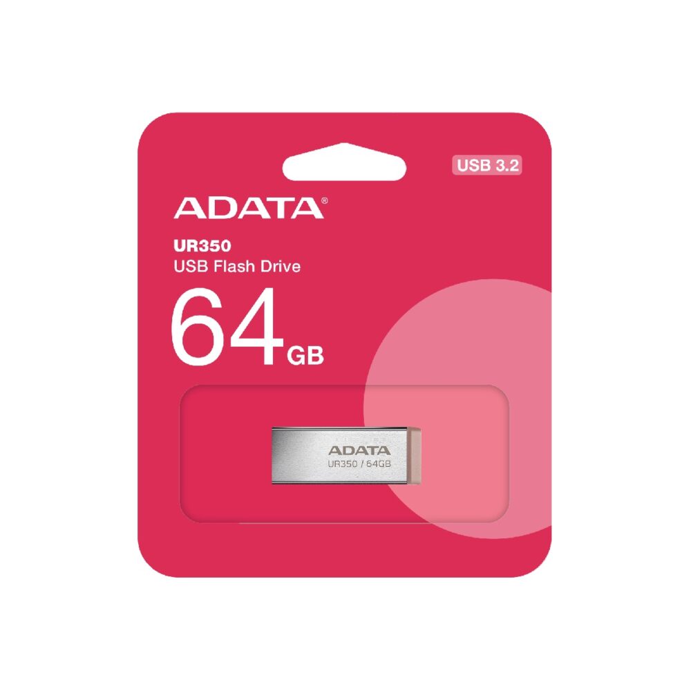 USB laikmena 64GB UR350 USB3.2 rudas Adata - Image 2