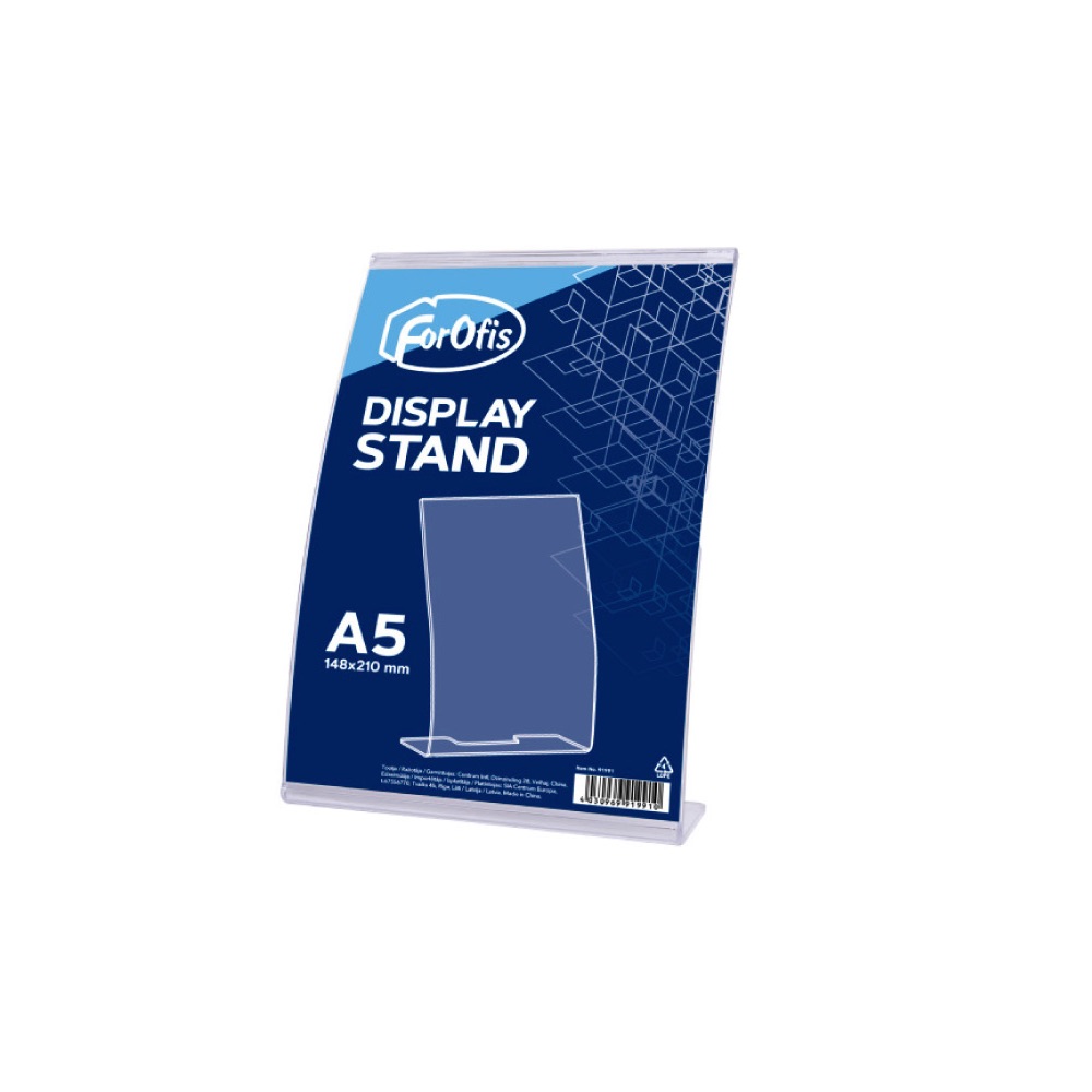 Informacinis stovas A5 "L" formos lenktas vertikalus Forofis 91991