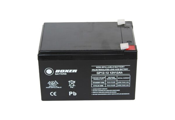 Akumuliatorius industrinis 12V 12 Ah VRLA AGM Boxer
