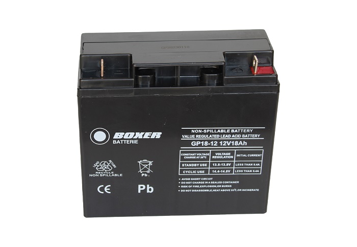 Akumuliatorius industrinis 12V 18 Ah VRLA AGM Boxer