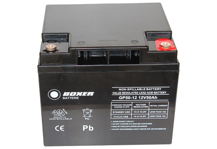 Akumuliatorius industrinis 12V 50 Ah VRLA AGM Boxer