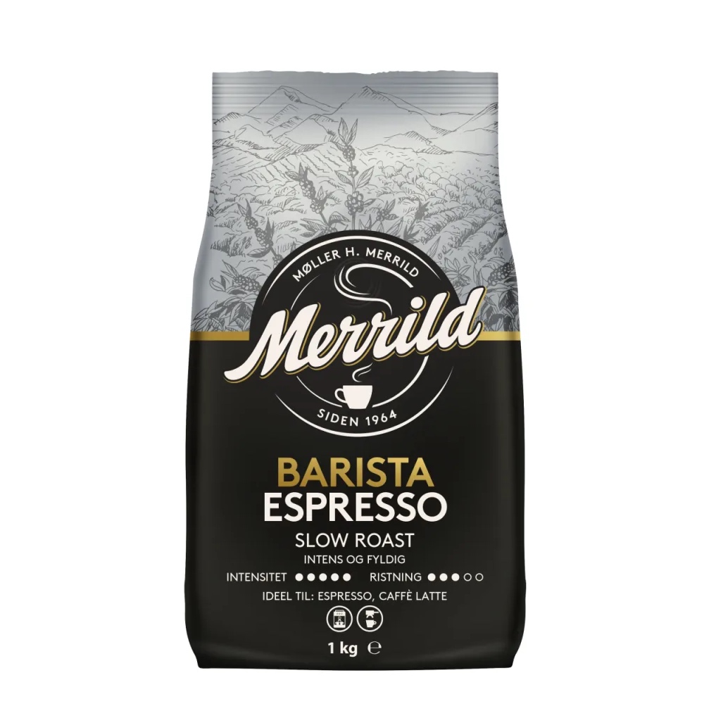 Kavos pupelės 1000g Barista Espresso Merrild