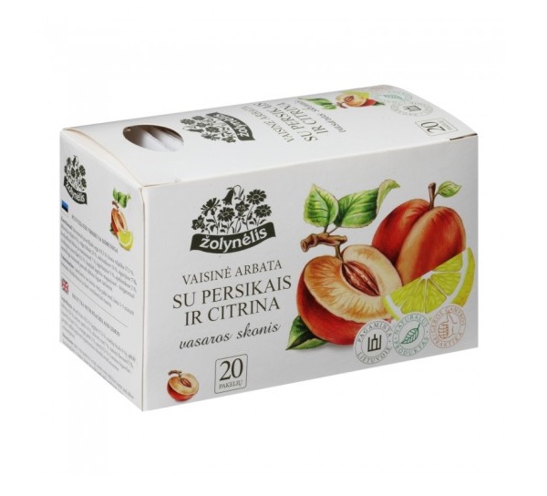Vaisinė arbata su persikais ir citrina 20 vnt. Žolynėlis