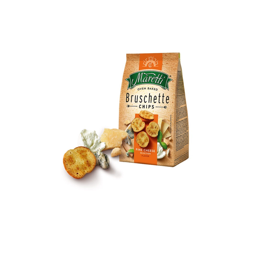 Duonos traškučiai "Bruschette" su sūriu 70g Maretti