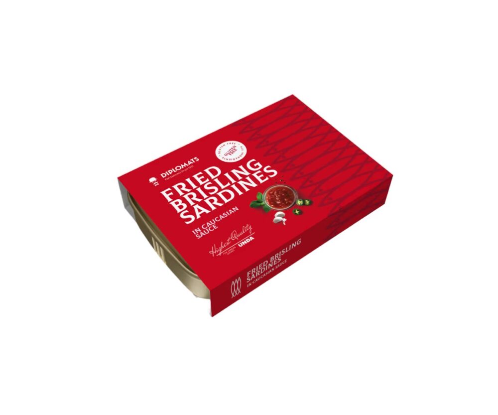 Keptos sardinės kaukazietiškame padaže 100g Diplomats