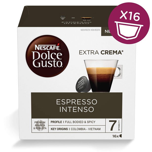 Kavos kapsulės Dolce Gusto Espresso Intenso 16 vnt. Nescafe