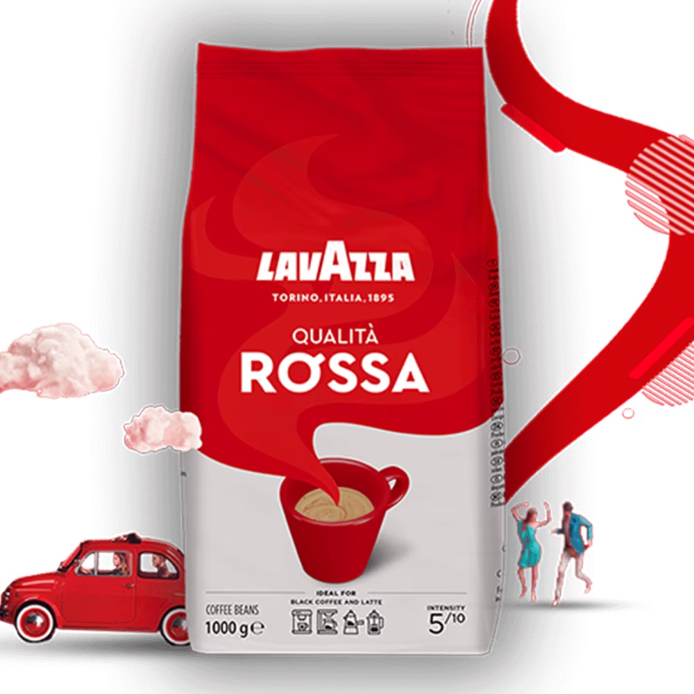 Kavos pupelės 1000g Qualita Rossa Lavazza