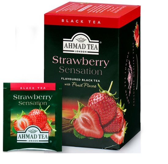 Arbata juodoji "Strawberry Sensation" 20 vnt. Ahmad Tea 00700