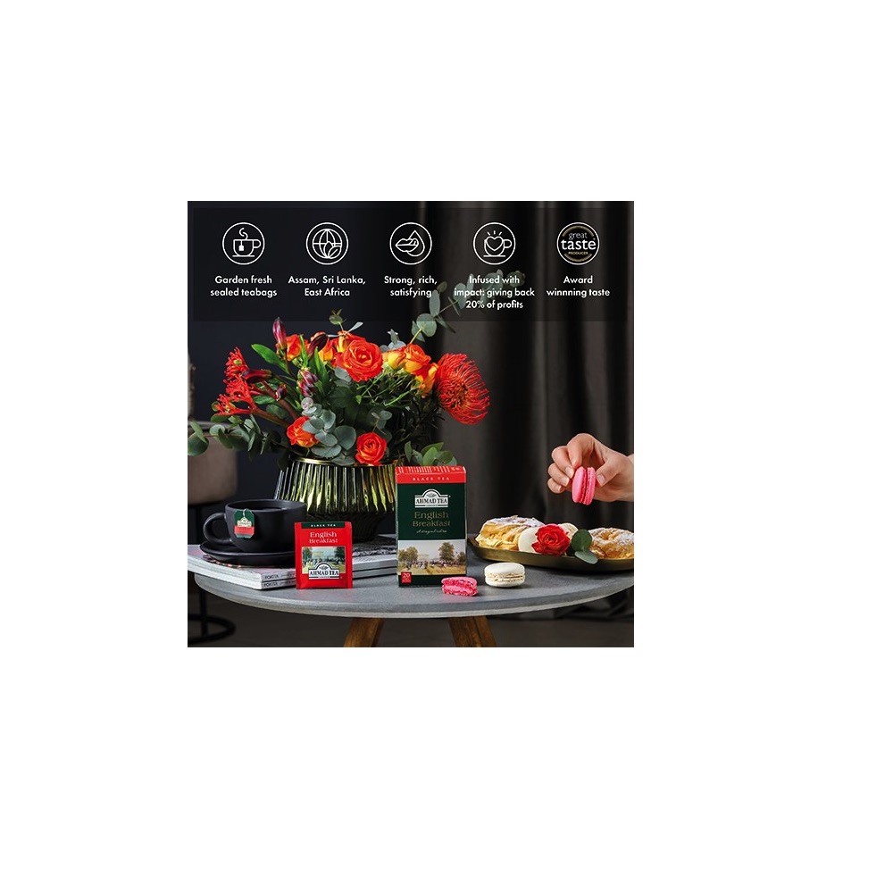 Arbata juodoji "English Breakfast" 20 vnt. Ahmad Tea 555 - Image 2