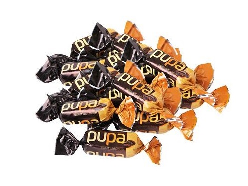 Šokoladiniai saldainiai PUPA 1kg Vilniaus Pergalė