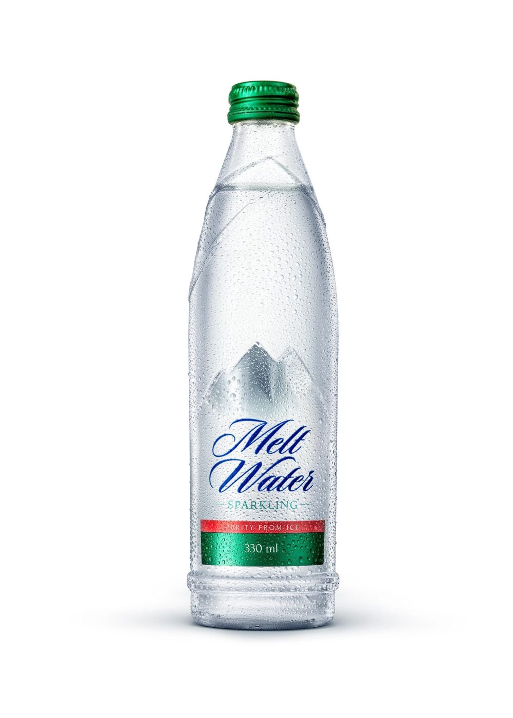 Natūralus vanduo "Melt Water" 330 ml gazuotas stikliniame butelyje