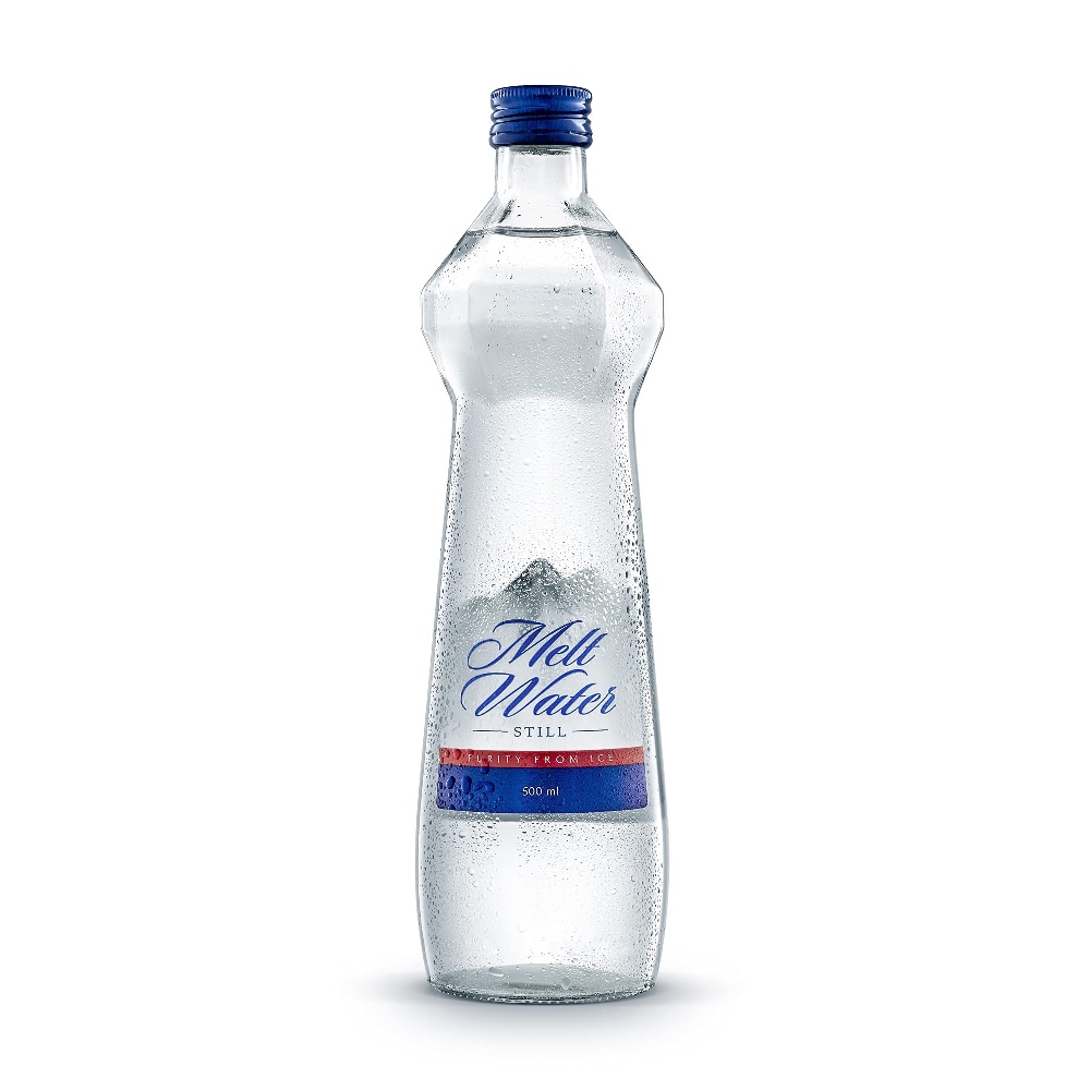 Natūralus vanduo "Melt Water" 500 ml negazuotas stikliniame butelyje