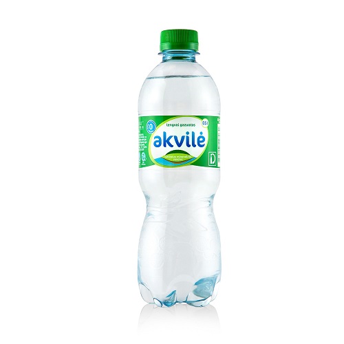 Gazuotas mineralinis vanduo 500 ml plastikiniame butelyje Akvilė