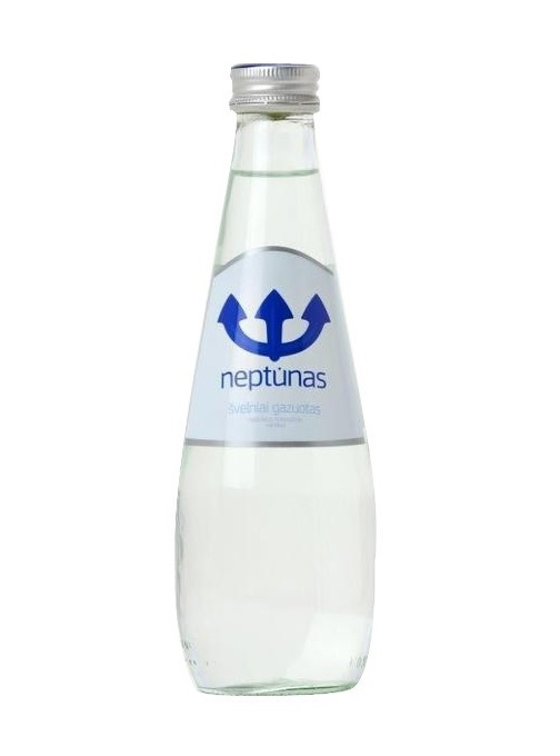 Gazuotas mineralinis vanduo 300 ml stikliniame butelyje Neptūnas