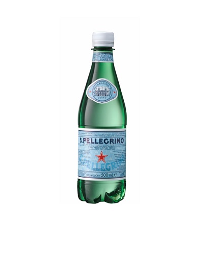 Gazuotas mineralinis vanduo 500 ml plastikiniame butelyje San Pellegrino