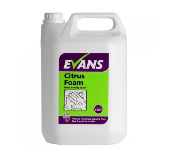 Rankų ir kūno prausiklis Citrus Foam 5000 ml Evans A181EEV