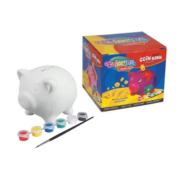 Pinigų taupyklė "Piggy" dažoma Colorino 15714PTR