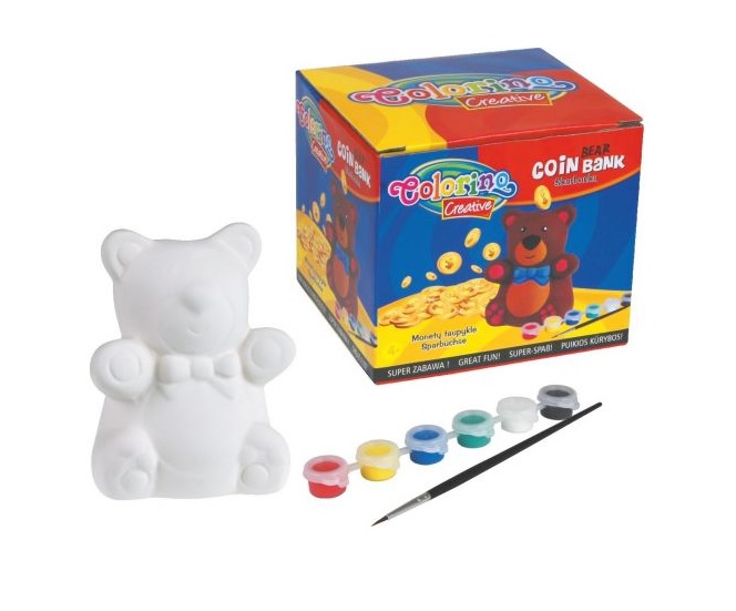 Pinigų taupyklė "Bear" dažoma Colorino 31950PTR