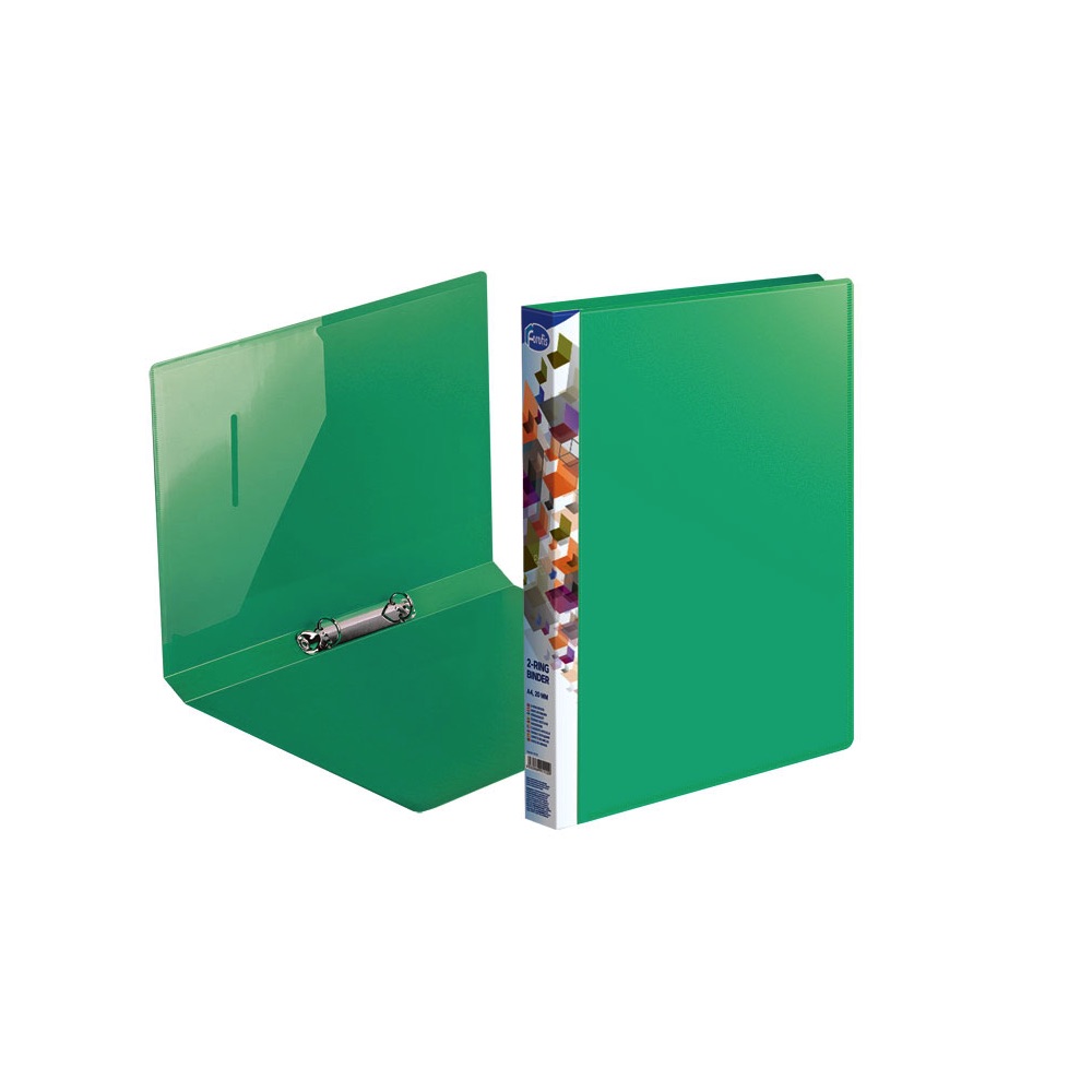 Plastikinis segtuvas su 2 žiedais A4 20 mm žalias Forofis 91112