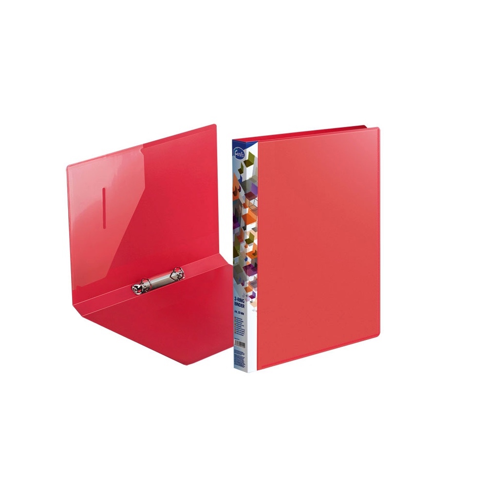 Plastikinis segtuvas su 2 žiedais A4 20 mm raudonas Forofis 91113